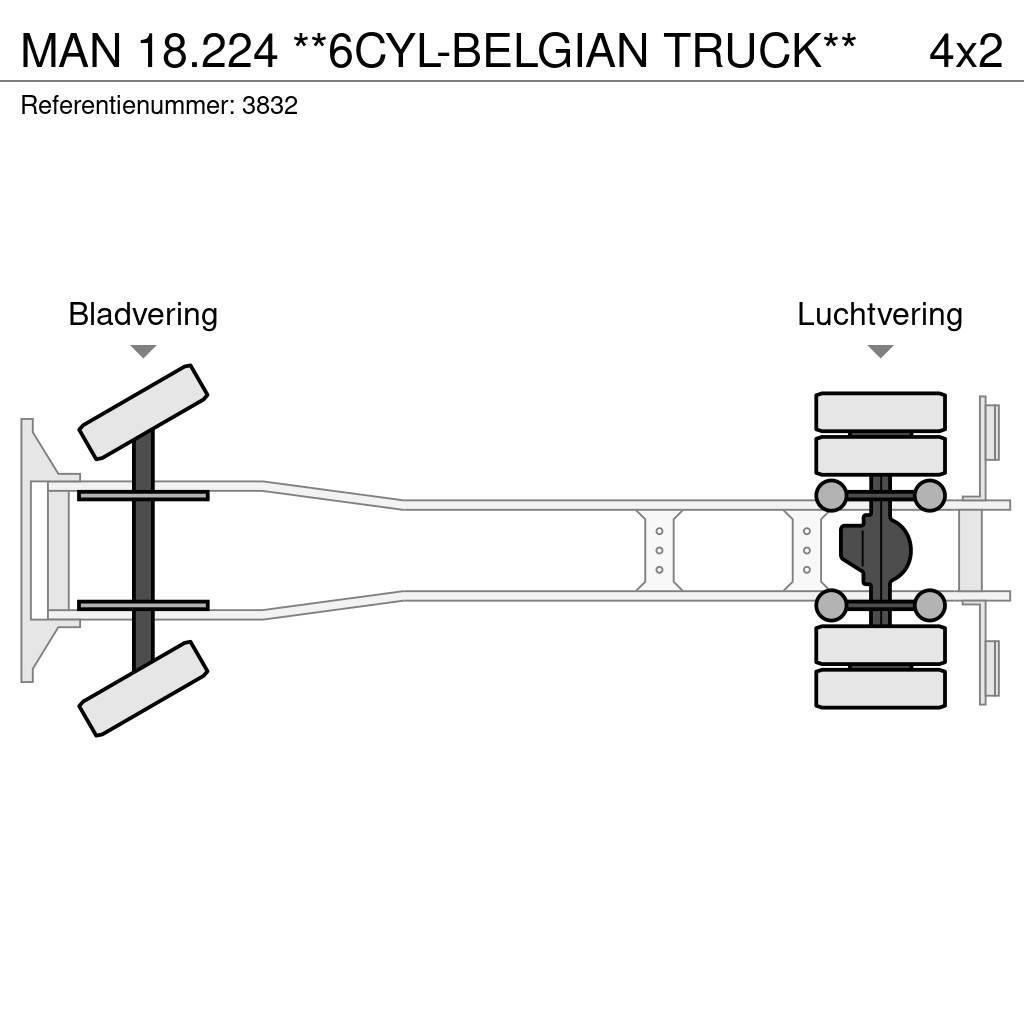 MAN 18.224 **6CYL-BELGIAN TRUCK** Rol kiper kamioni sa kukom za podizanje tereta