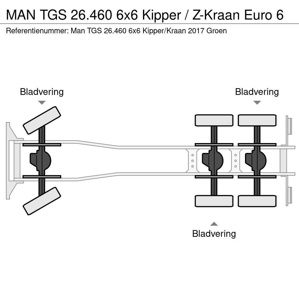 MAN TGS 26.460 6x6 Kipper / Z-Kraan Euro 6 Kiperi kamioni