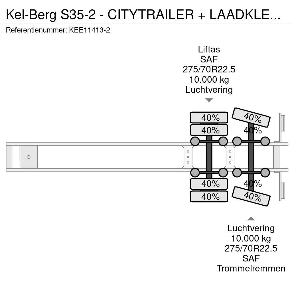 Kel-Berg S35-2 - CITYTRAILER + LAADKLEP + STEERING AXLE + L Poluprikolice sa ciradom