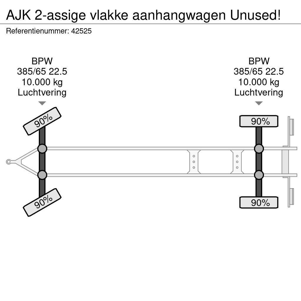 AJK 2-assige vlakke aanhangwagen Unused! Kontejnerske prikolice