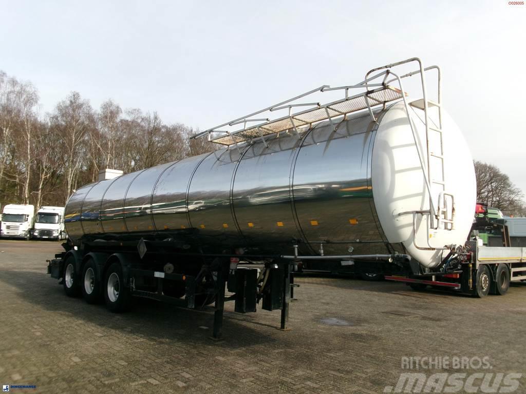 Metalovouga Bitumen / heavy oil tank inox 29 m3 / 1 comp Poluprikolice cisterne