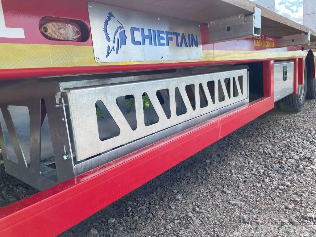 Chieftain XCEL 3-axl maskintransportkärra 28 ton lastvikt Prikolice platforme/otvoreni sanduk