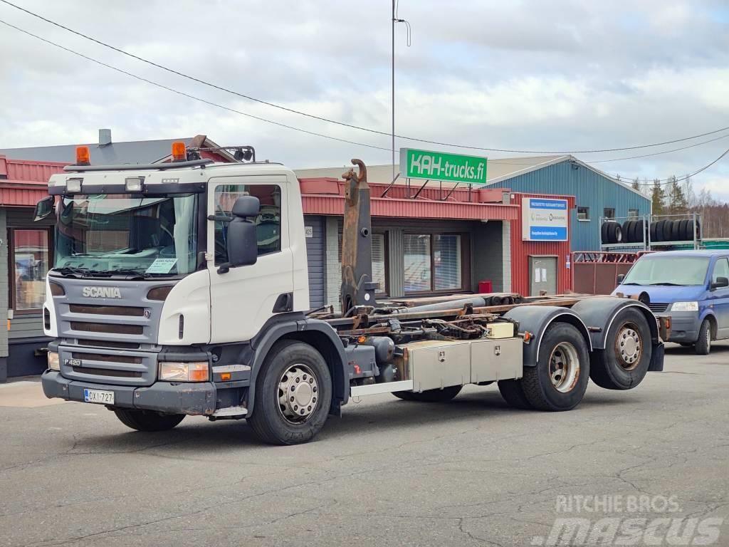 Scania P 420 Rol kiper kamioni sa kukom za podizanje tereta