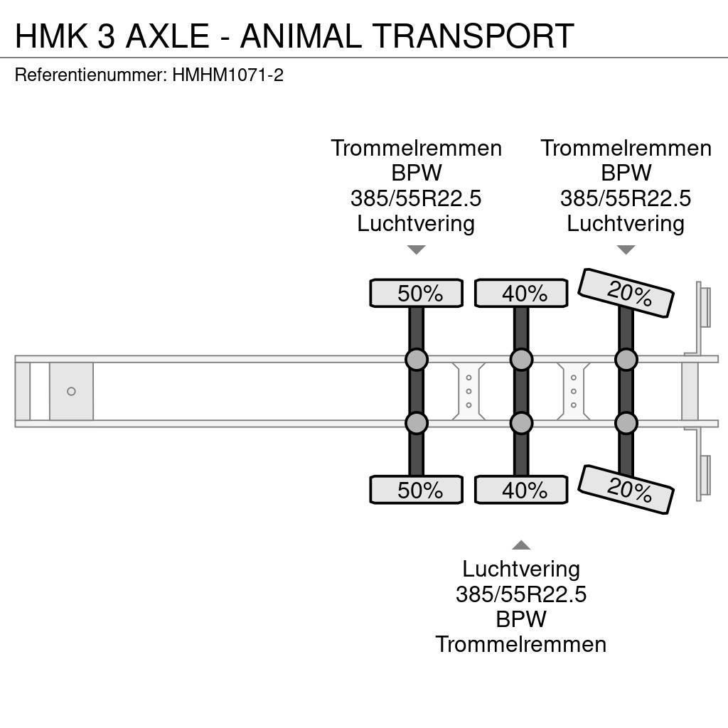  HMK 3 AXLE - ANIMAL TRANSPORT Poluprikolice za prevoz stoke
