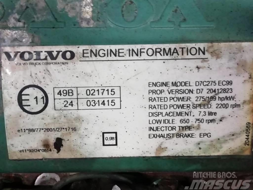 Volvo Engine D7C275 EPG EURO 3 Kargo motori