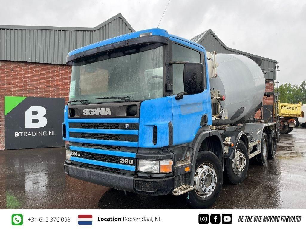 Scania P124-360 8x4 Concrete mixer 9m3 - Full steel - Big Kamioni mešalice za beton