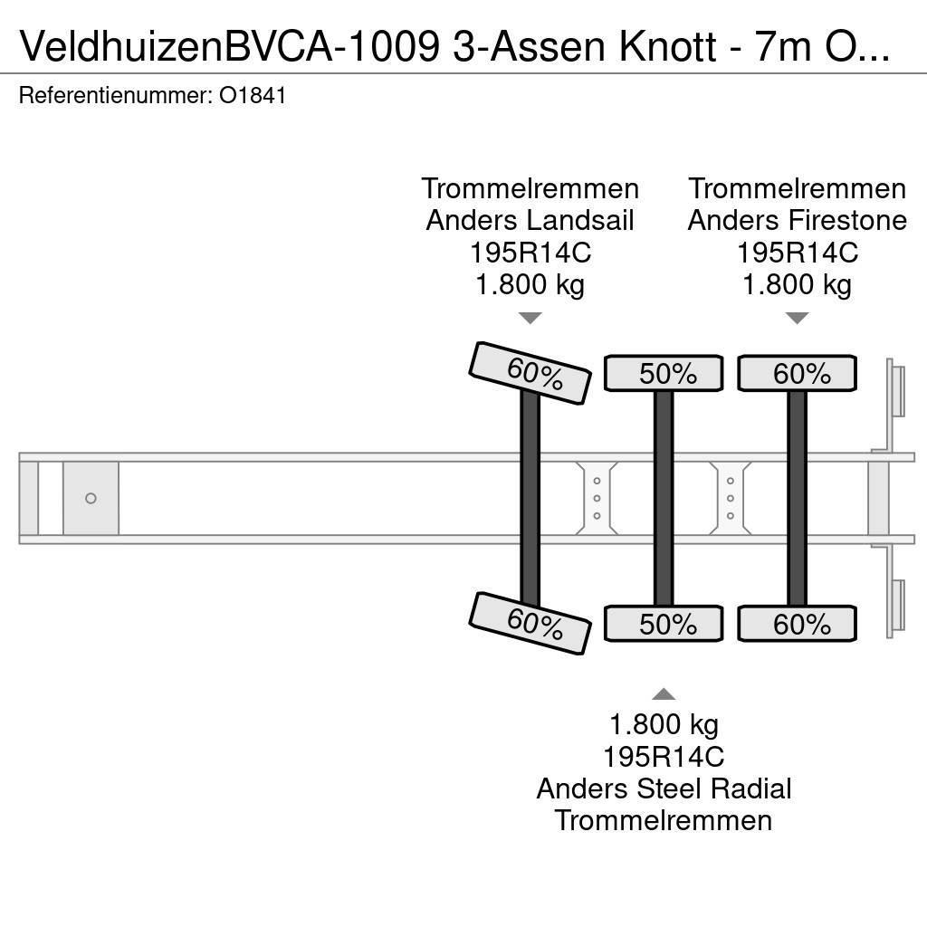 Veldhuizen BVCA-1009 3-Assen Knott - 7m Open Laadbak - Gegalv Poluprikolice sa otvorenim sandukom