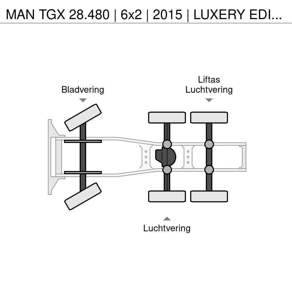 MAN TGX 28.480 | 6x2 | 2015 | LUXERY EDITION | Tegljači