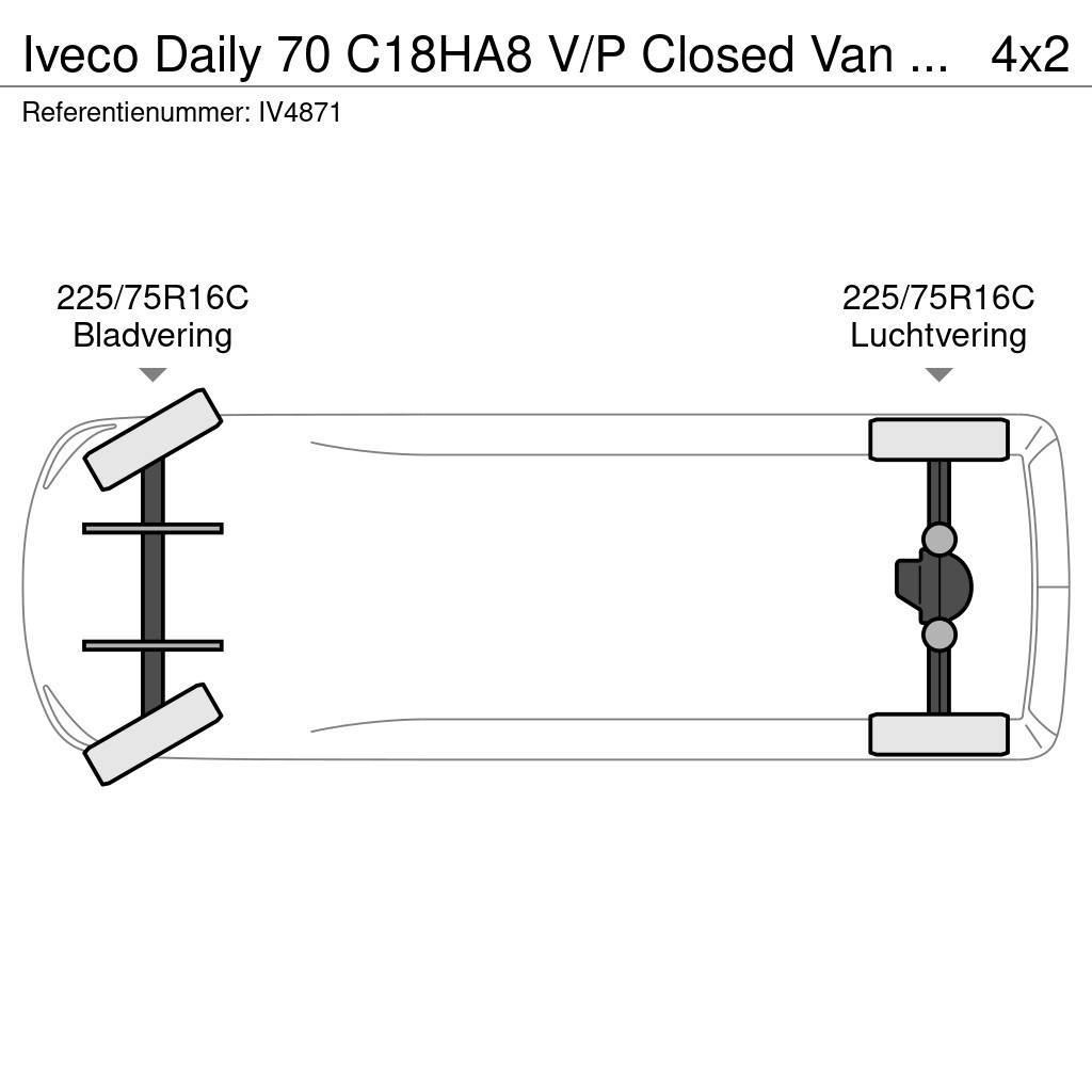 Iveco Daily 70 C18HA8 V/P Closed Van (3 units) Sanduk kombiji