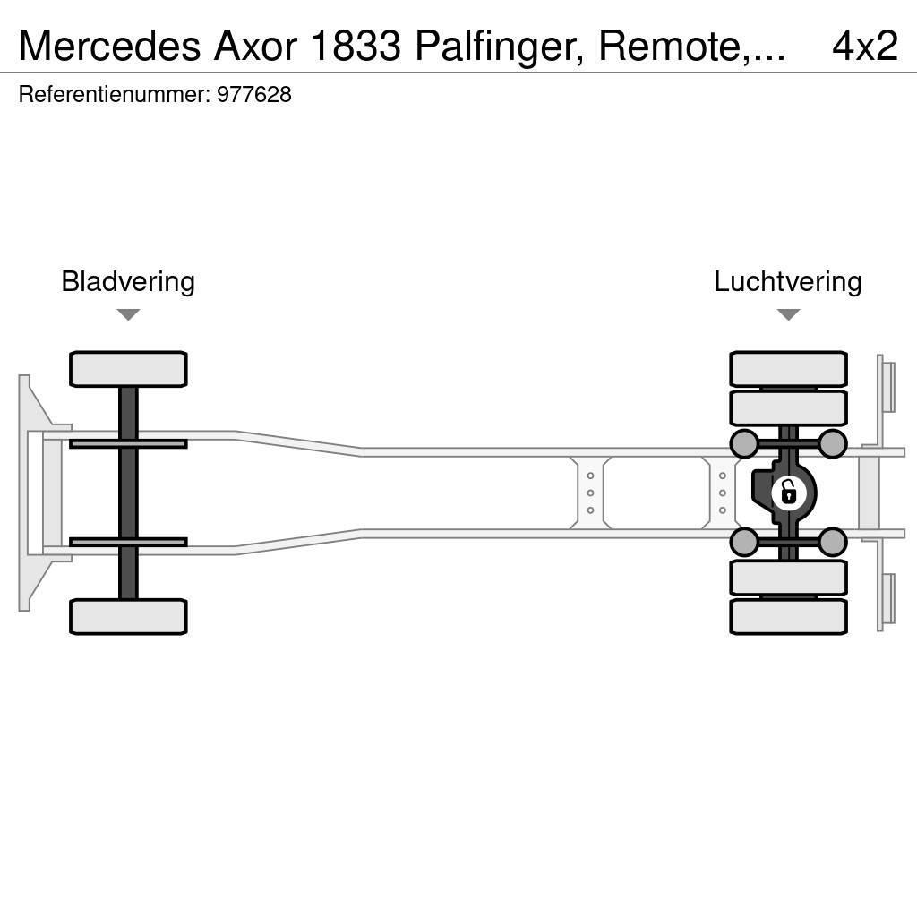 Mercedes-Benz Axor 1833 Palfinger, Remote, Manual, RVS loading p Kiperi kamioni