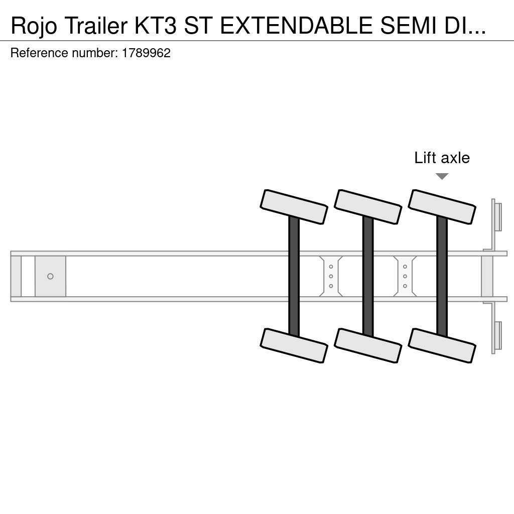 Rojo Trailer KT3 ST EXTENDABLE SEMI DIEPLADER/TIEFLADER/LOWLOAD Poluprikolice labudice
