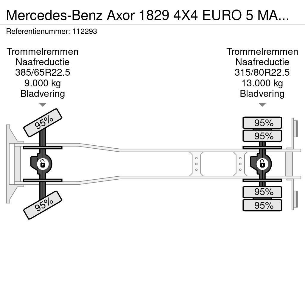 Mercedes-Benz Axor 1829 4X4 EURO 5 MANUAL FULL STEEL LIFT Auto korpe