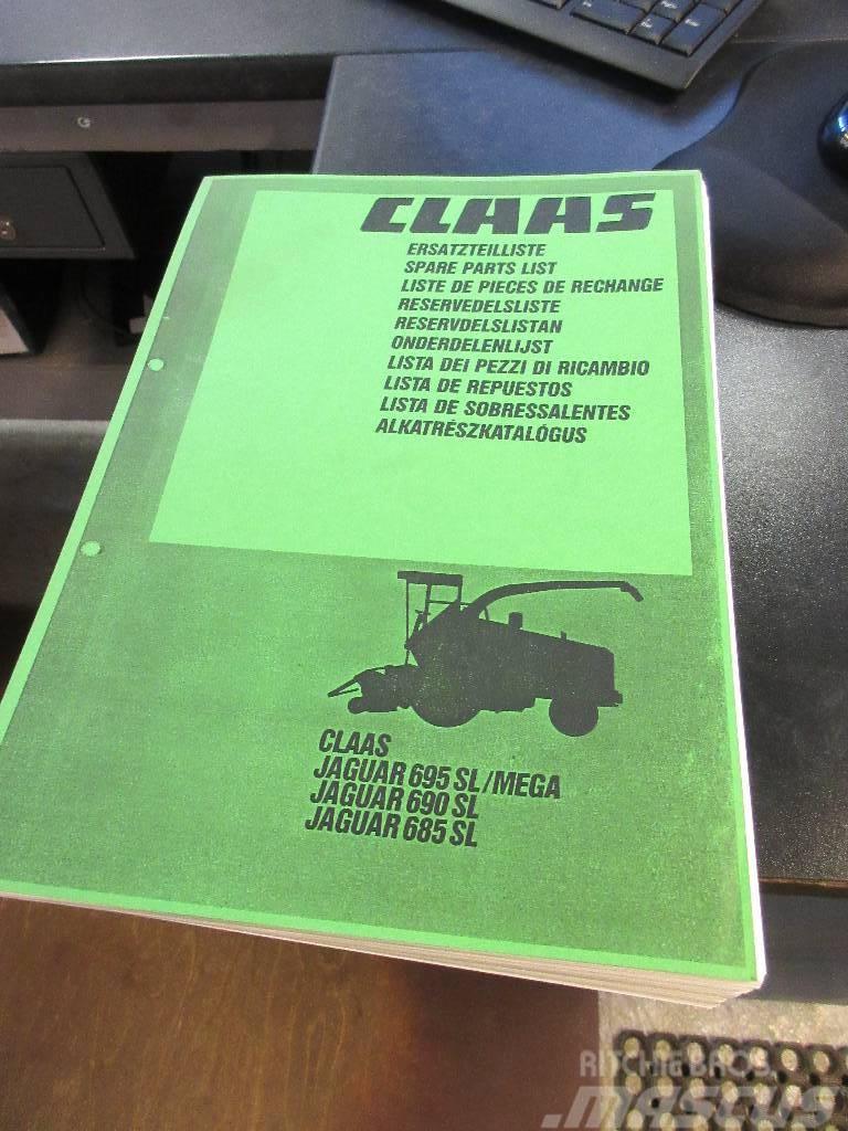 CLAAS Jaguar 695 varaosaluettelo/spare part list Ostala oprema za žetvu stočne hrane