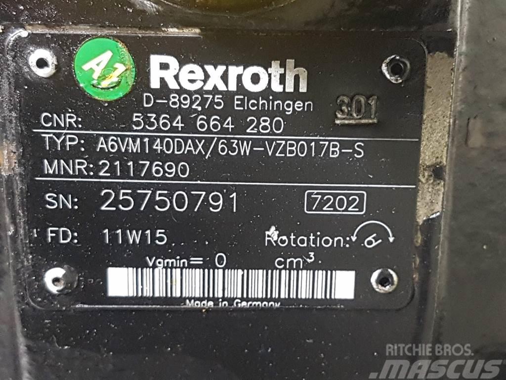 Terex TL210-5364664280-Rexroth A6VM140DAX/63-Drive motor Hidraulika