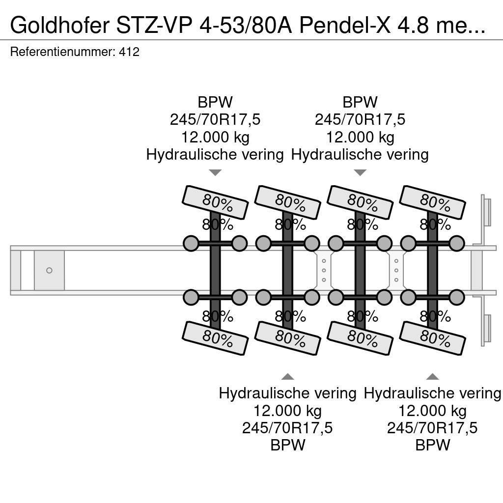 Goldhofer STZ-VP 4-53/80A Pendel-X 4.8 meter Extand! Poluprikolice labudice