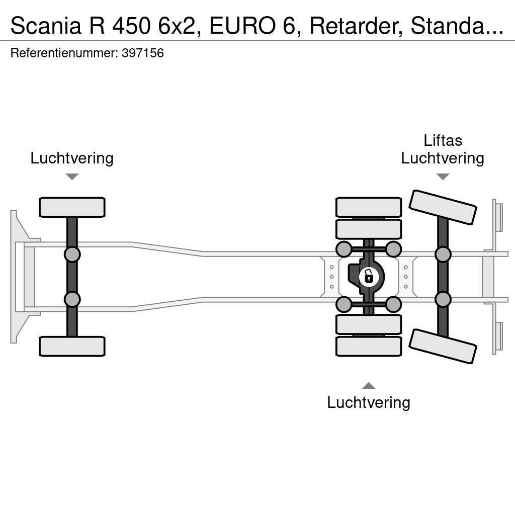 Scania R 450 6x2, EURO 6, Retarder, Standairco, Combi Kamioni sa ciradom