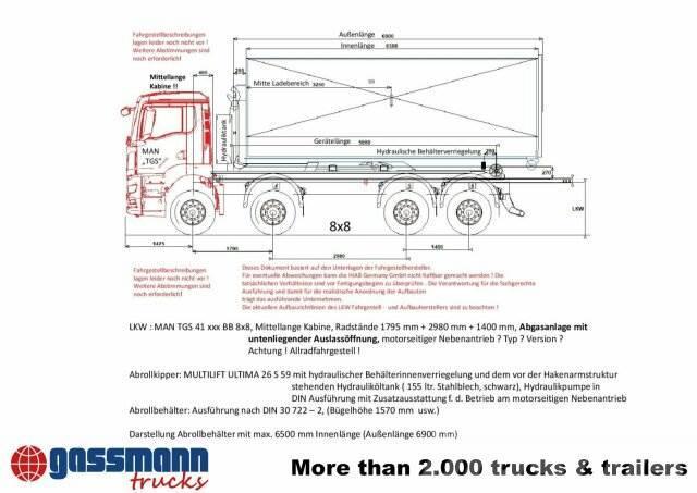 Hiab Ultima 26S59 Abrollanlage, Funk Rol kiper kamioni sa kukom za podizanje tereta