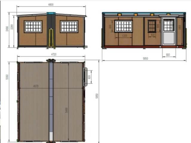  2023 4.7 m x 5.85 m Folding Portable Building (Unu Ostalo za građevinarstvo