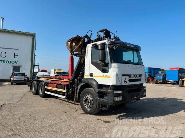 Iveco TRAKKER 450 6x4 for containers,crane, E4 vin 530 Rol kiper kamioni sa kukom za podizanje tereta