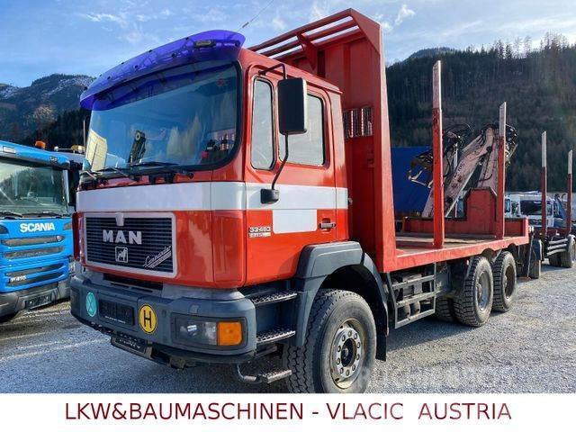 MAN 33.403 Holztransporter mit Kran PENZ Kamioni za drva Šticari