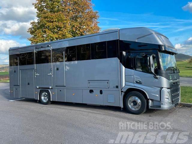 Volvo FM 380, 5 Pferde,Wohnung m Pop Out Kamioni za prevoz životinja