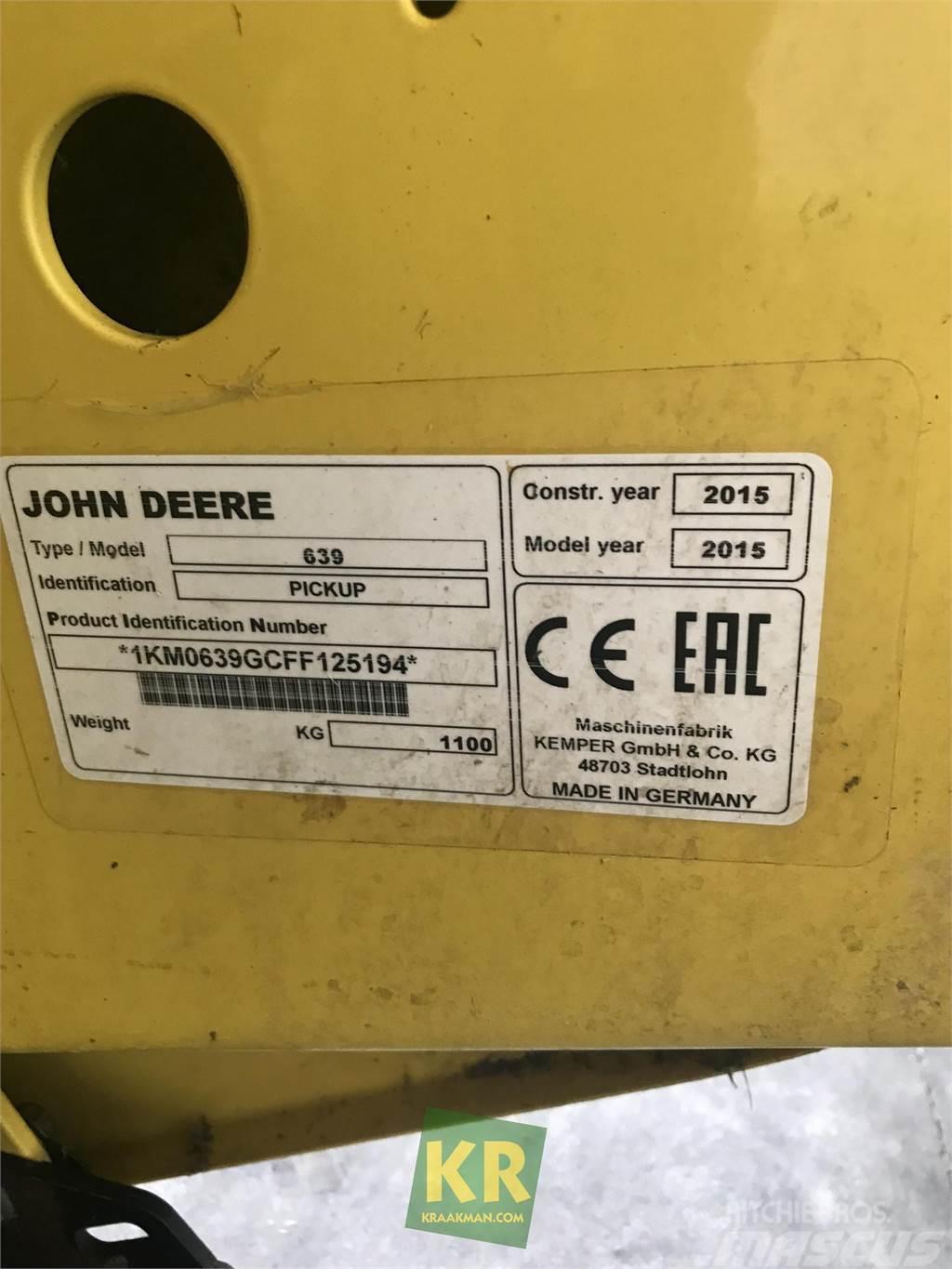John Deere 639 Priključci za mašine za stočnu hranu na sopstveni pogon