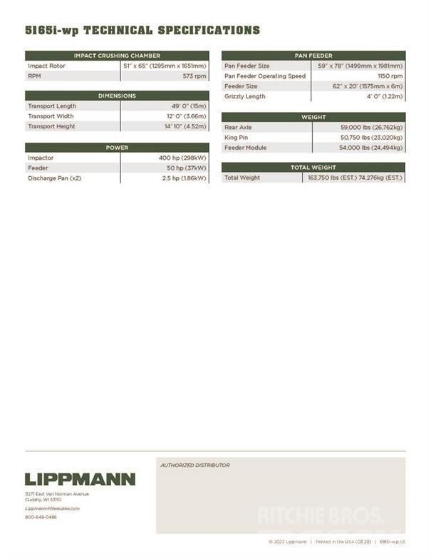 Lippmann 5165i WP Drobilice