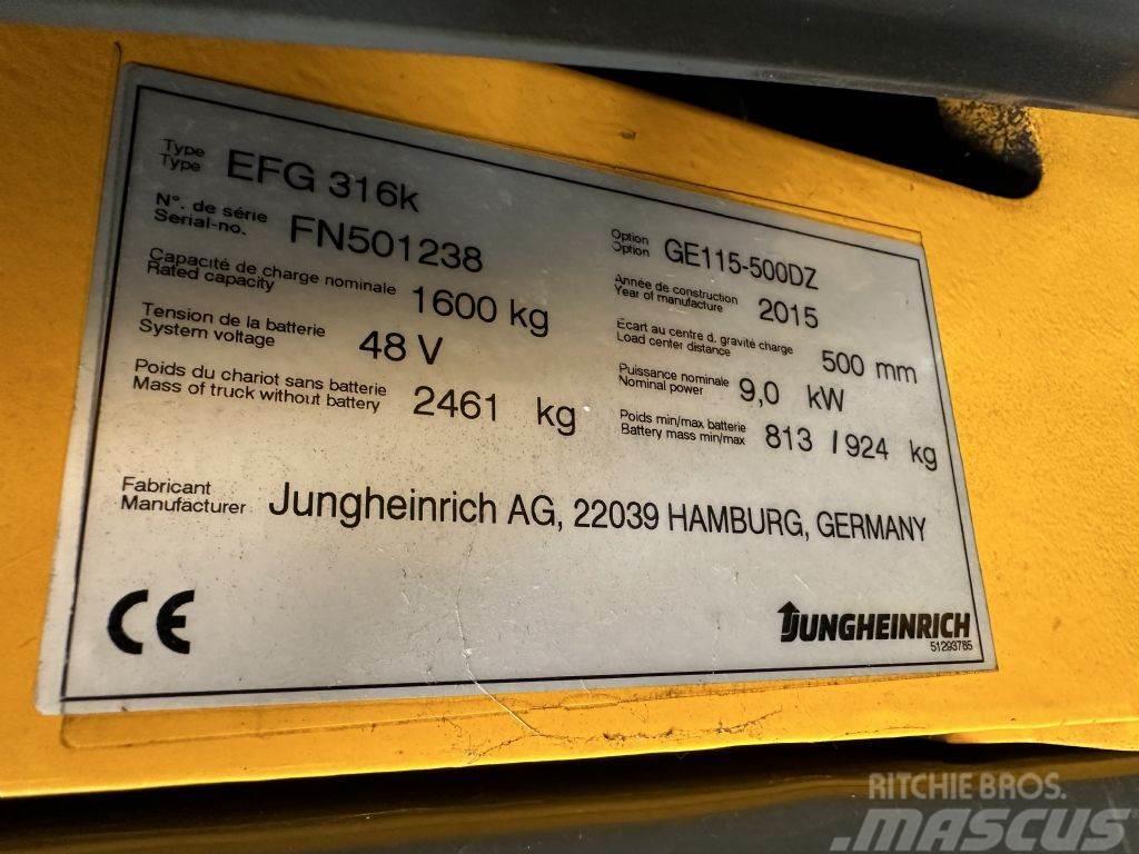 Jungheinrich EFG 316k - TRIPLEX 5 m Električni viljuškari