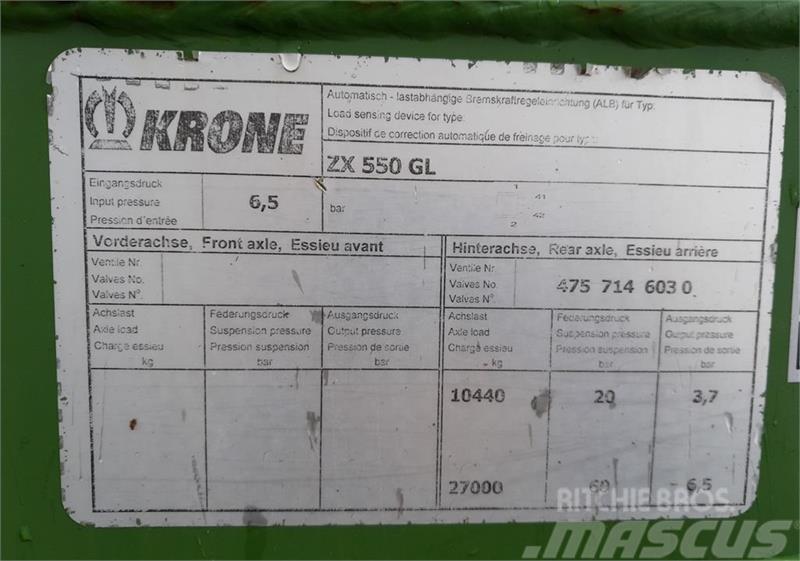 Krone ZX 550 GL Prikolice za opštu namenu