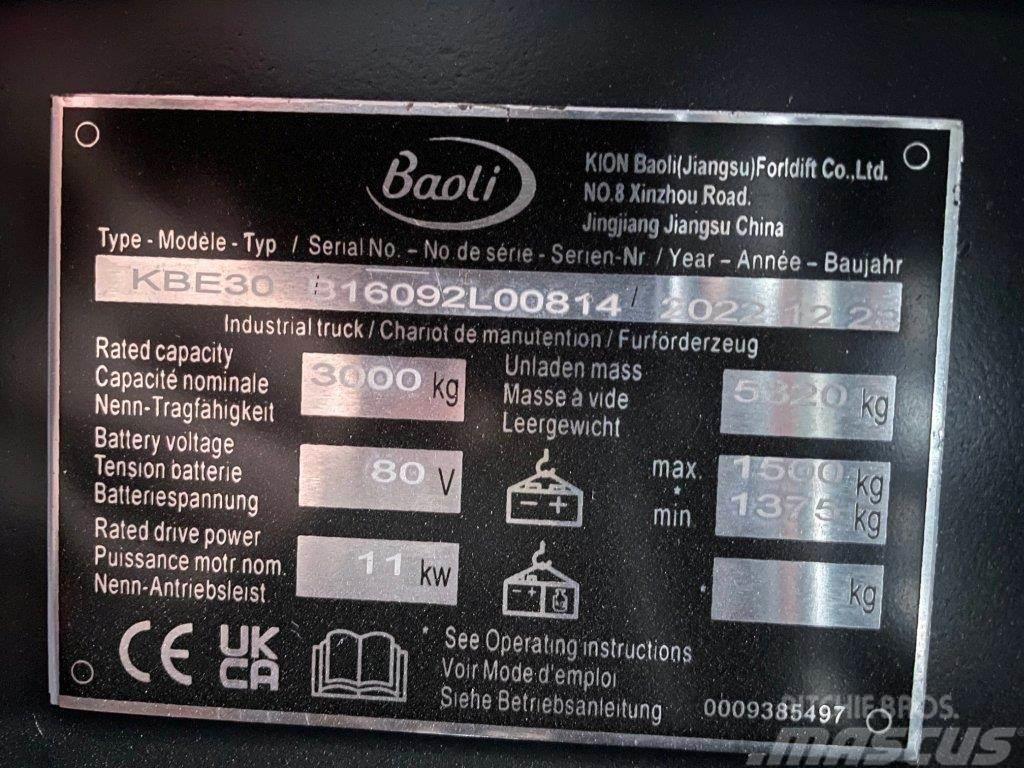 Baoli KBE30 Električni viljuškari